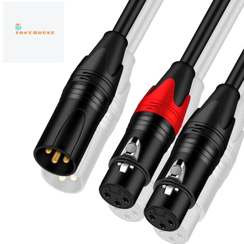 [posthouse]XLR To XLR Y-Splitter Cable Balanced XLR Female to Dual XLR Male Audio Microphone Adapter