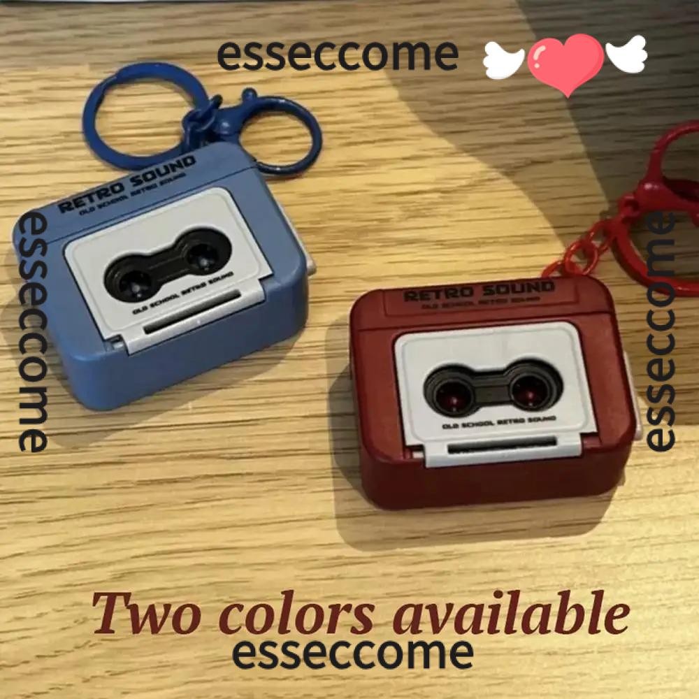 Essecome ที่ใส่พวงกุญแจเพลง,พวงกุญแจจี้กล่องดนตรีแบบพกพาที่เก็บกุญแจ,สามารถบันทึกเครื่องดนตรีของเล่นกล่องดนตรีเคลื่อนไหวพวงกุญแจตกแต่งบ้านวินเทจ