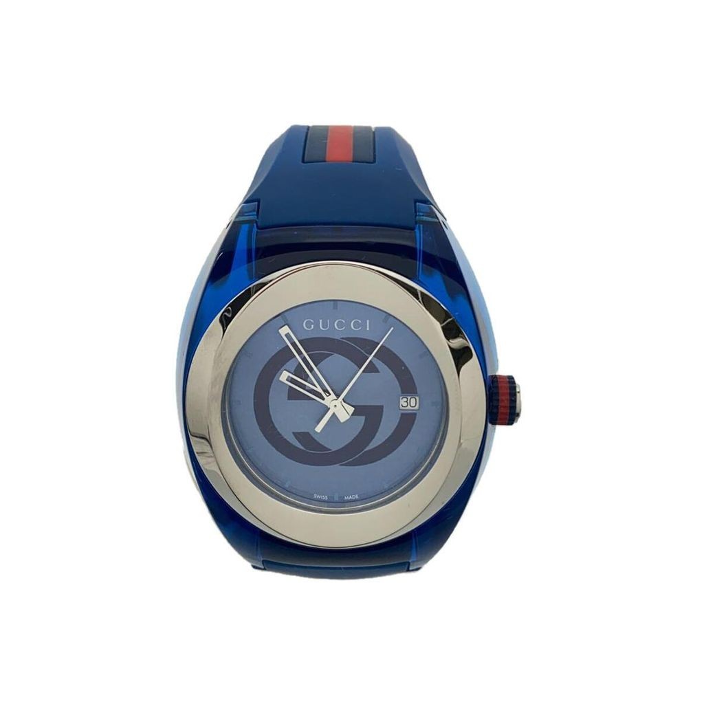 GUCCI Men's Sync Quartz Watch Analog Glover BLU 137.1 Direct from Japan Secondhand