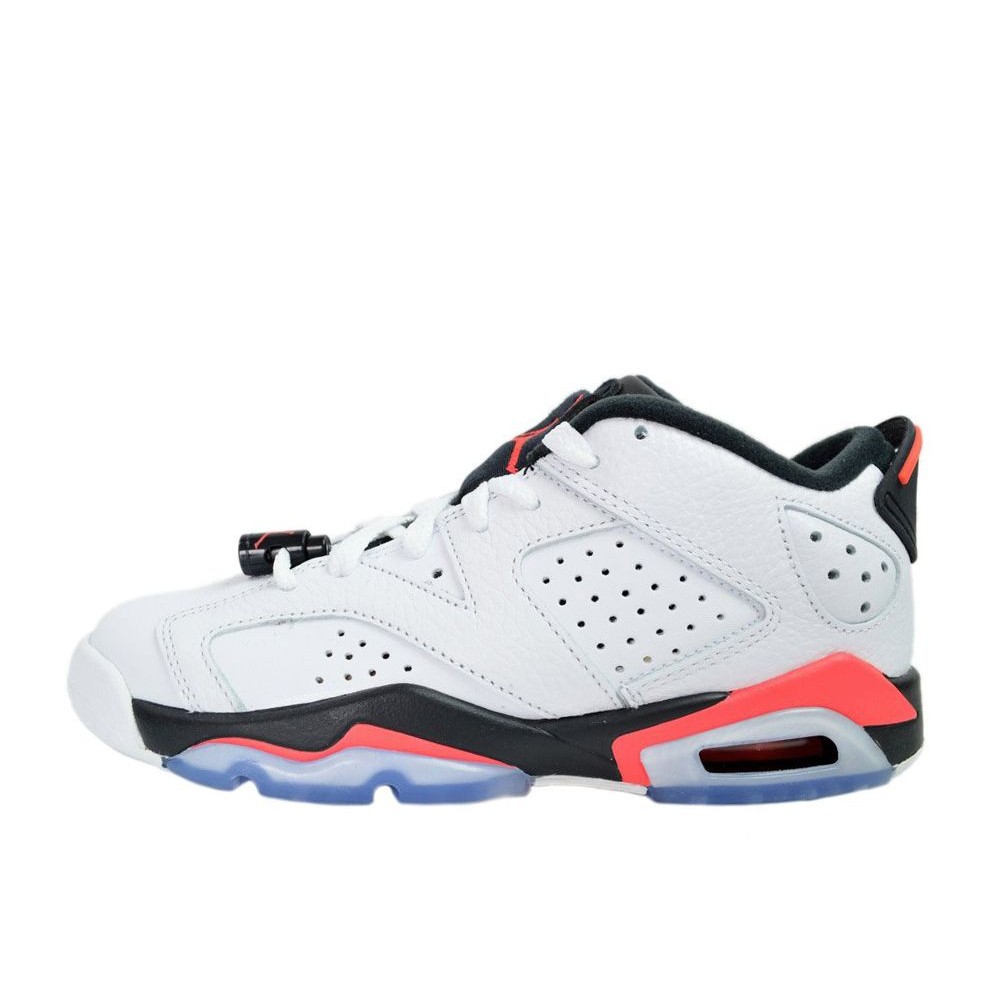 NIKE AIR JORDAN 6 RETRO LOW WHITE INFRARED 23 BLACK (GS) Unused