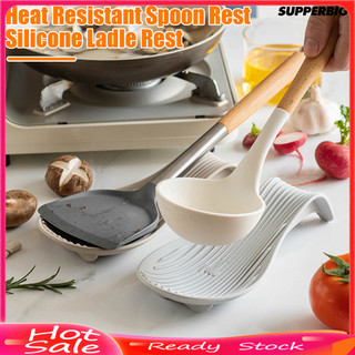 Supperbig✌Silicone Spoon Rest for Stove Top Spatula Spoons Stable Holder Kitchen Home Spoon Cradle Rack Modern Farmhouse Decor
