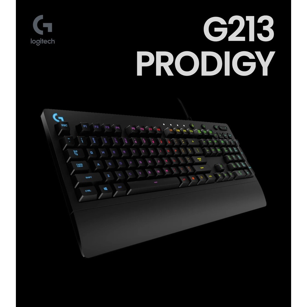 LOGITECH G213 PRODIGY GAMING KEYBOARD คีย์บอร์ดเกมมิ่ง คีย์ TH/EN กันน้ำ