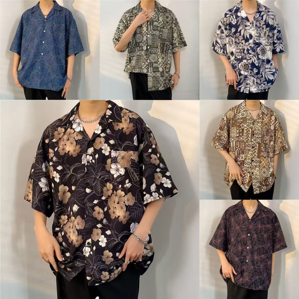 เสื้อเชิ้ตผู้ชาย เสื้อฮาวาย M-3XL 100 แบบ รุ่น S29