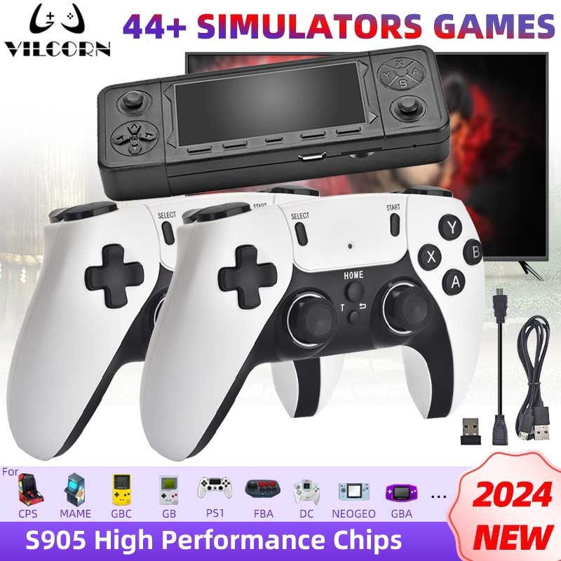 Vilcorn X9 Retro เกม Stick คอนโซลวิดีโอเกม 4K TV HD 42000 เกมสําหรับ PS1/PSP/SFC/N64 Dual Controller