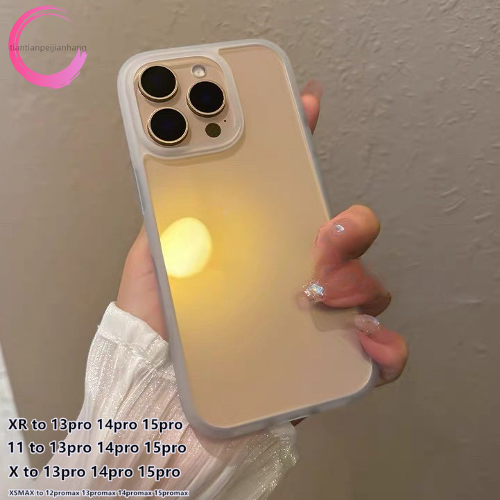 เคสโทรศัพท์ที่กําหนดเองสําหรับ iPhone XR xsmax เปลี่ยนเป็น 15Pro max Hard Case สําหรับ XR ดัดแปลง 14Pro 11 ถึง 16 Pro XR ถึง 13PRO โปร่งใสป้องกันปกหลัง ราคาถูก Shopee Lazada