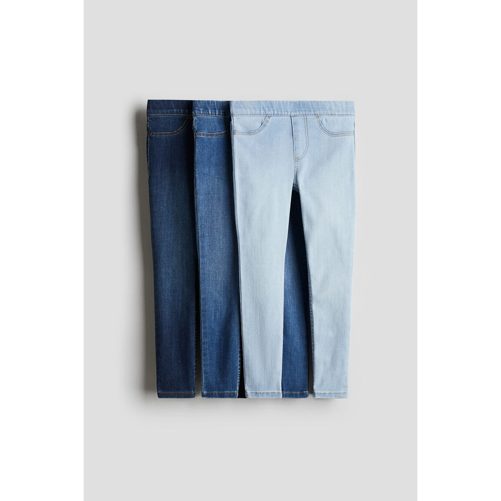 H&M เลกกิ้งยีนส์ผ้าเดนิม แพ็ก 3 ตัว Girls 3-pack denim jeggings 1228535_2