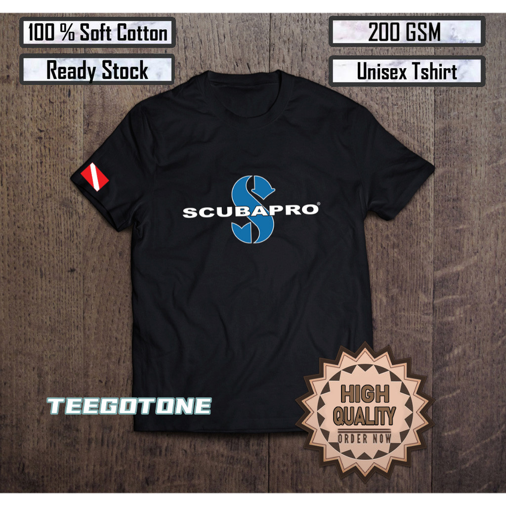 Scubapro ดําน้ําลึกเสื้อยืด regulator ชุดดําน้ําผ้าฝ้ายคุณภาพสูง XS ถึง 3XL1210
