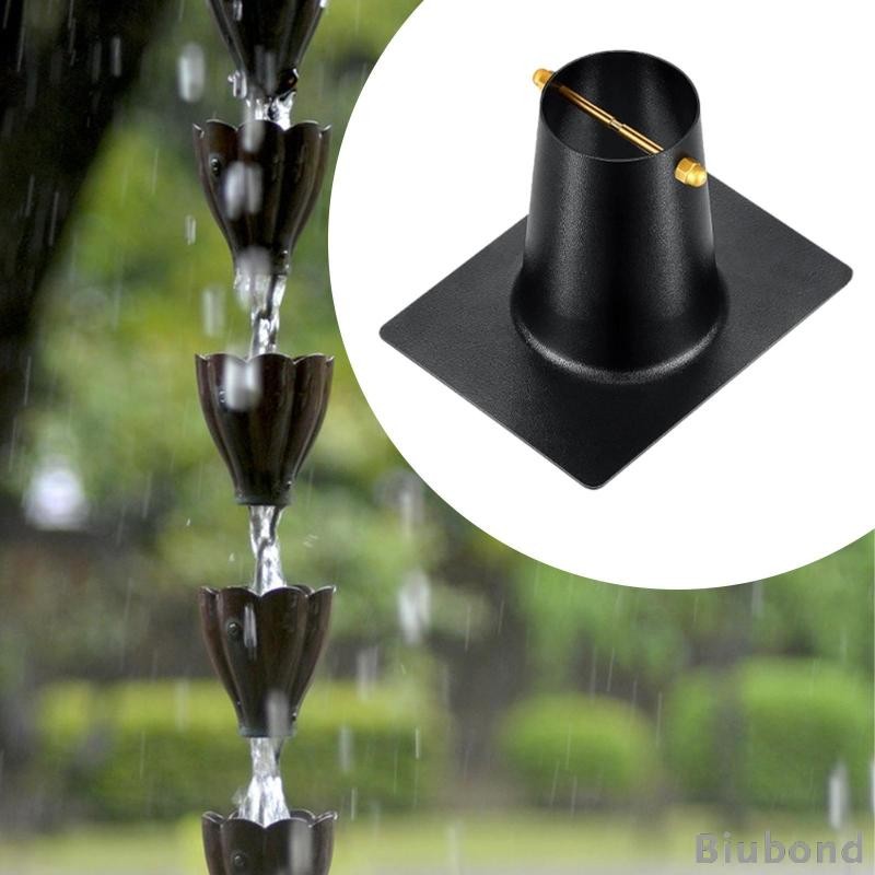 [Biubond] อะแดปเตอร์รางน้ําโซ่ฝน, อลูมิเนียมอัลลอยด์, รางน้ําด้านข้าง Downspout สําหรับการติดตั้งห่วงโซ่ฝน, ตัวยึดรางน้ําโซ่ฝน