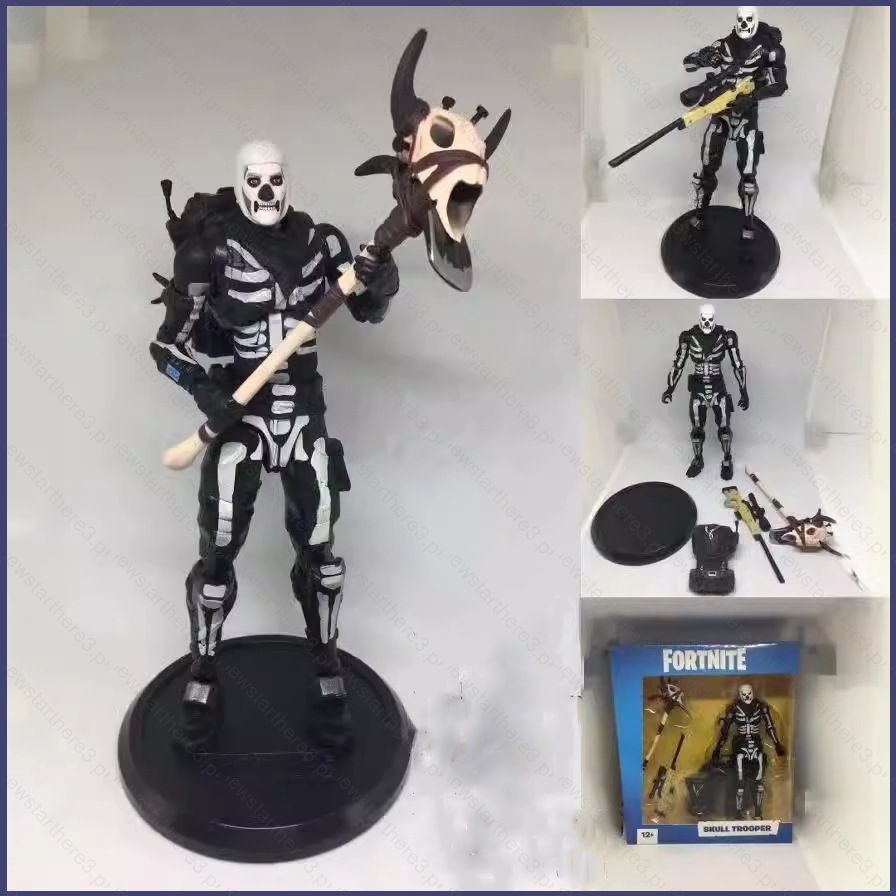 Ye Fortnite Action Figure Skull Trooper และ raptor ตุ๊กตาโมเดลมือถือของเล่นสําหรับคอลเลกชันสําหรับเด็กเครื่องประดับ