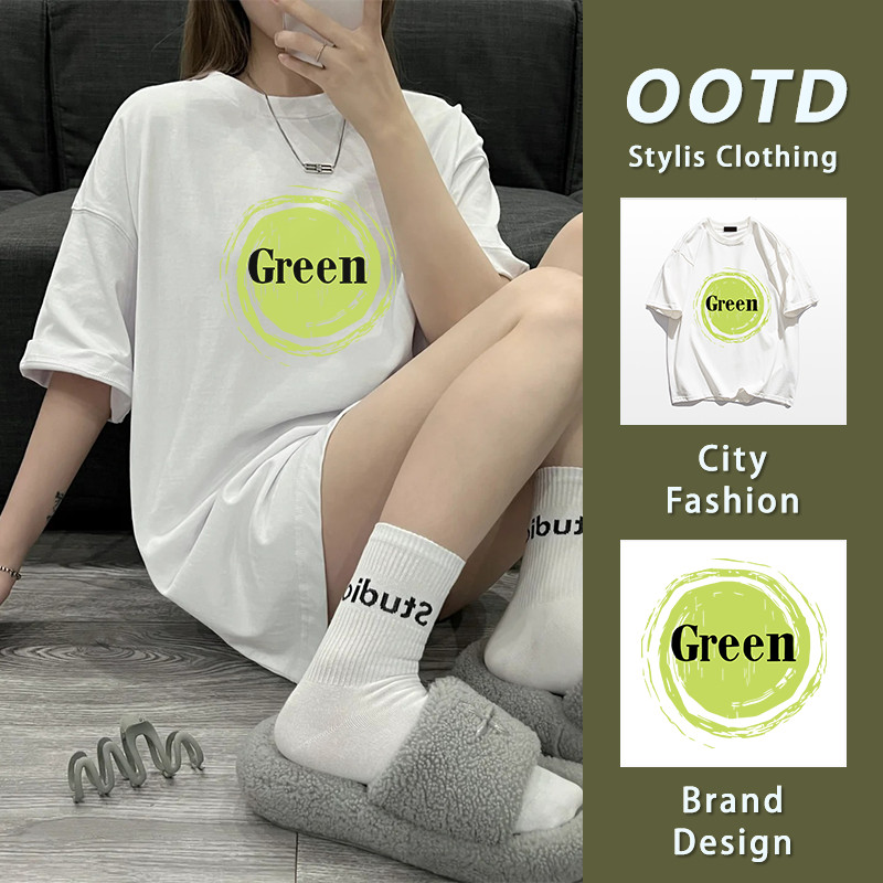 ส่งจากไทย เสื้อยืดขาวแขนสั้นแฟชั่นผู้หญิง คริสต์มาส มีหลากหลายสี หลายแบบ ขนาดใหญ่หลวม เหมาะสำหรับเยาวชน สไตล์ลำลอง YG311