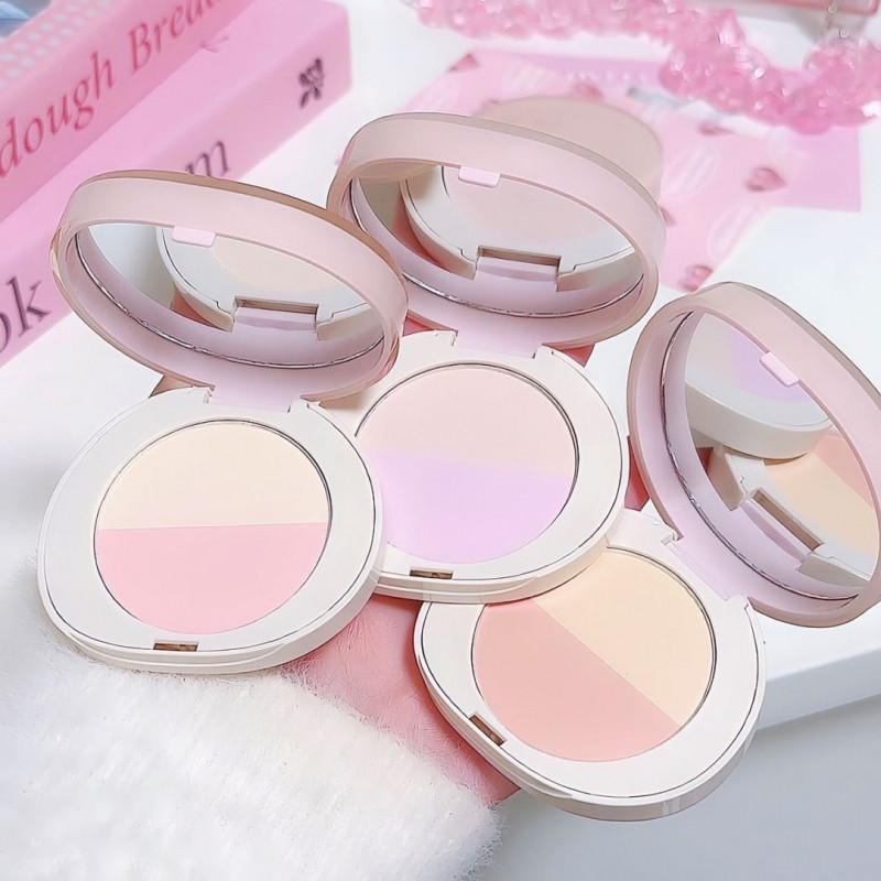SWEET MINT แป้งฝุ่น 2 เฉดสี บลัชออน แป้งฝุ่นเนื้อแมตต์ ไฮกลอส สีม่วง