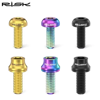 ความเสี่ยง m5x12mm จักรยานกรงขวดน้ำแก้ไขน็อตโลหะผสมไทเทเนียม MTB ถนนที่วางขวดจักรยานสกรูปั๊มน้ำสลักเกลียวคงที่