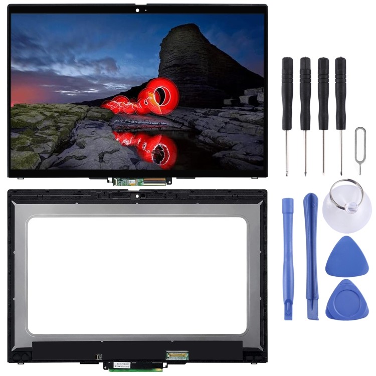 สําหรับ Lenovo X13 Yoga Gen 2 หน้าจอ LCD Digitizer ประกอบเต็มพร้อมกรอบ 1920x1200/2560x1600