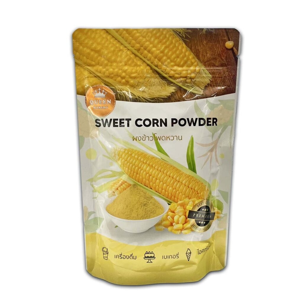 ผงข้าวโพดหวาน ตรา ควีนเบเกอรี่ 100 g. Queen Bakery Sweet Corn Powder 100 g. (05-8986)