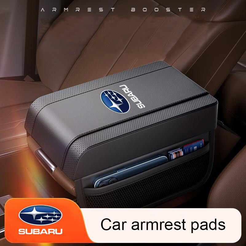 ที่เท้าแขนรถกล่อง Pad คอนโซลกลางคอนโซลกล่องหนังรถคอนโซลกล่องเก็บ Arm Rest เบาะสําหรับ Subaru XV Outback Forester BRZ Evolus WRX