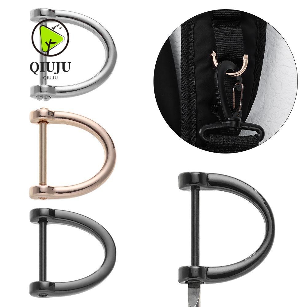 Qiju D แหวนหัวเข็มขัดเข็มขัดจับไหล่ Webbing หัวเข็มขัดกระเป๋าอุปกรณ์เสริมหนัง Craft