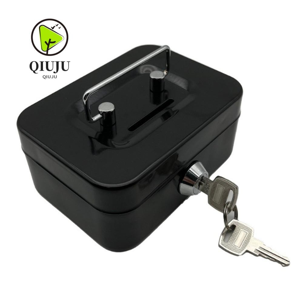 กล่องเก็บเงินสด ชิวจู,4.53" x 3.35 "โลหะกุญแจล็อคกล่องเงินสด,แกดเจ็ตที่บ้านที่มีฝาครอบล็อคขนาดเล็กที่มีการจัดการเงินออแกไนเซอร์เด