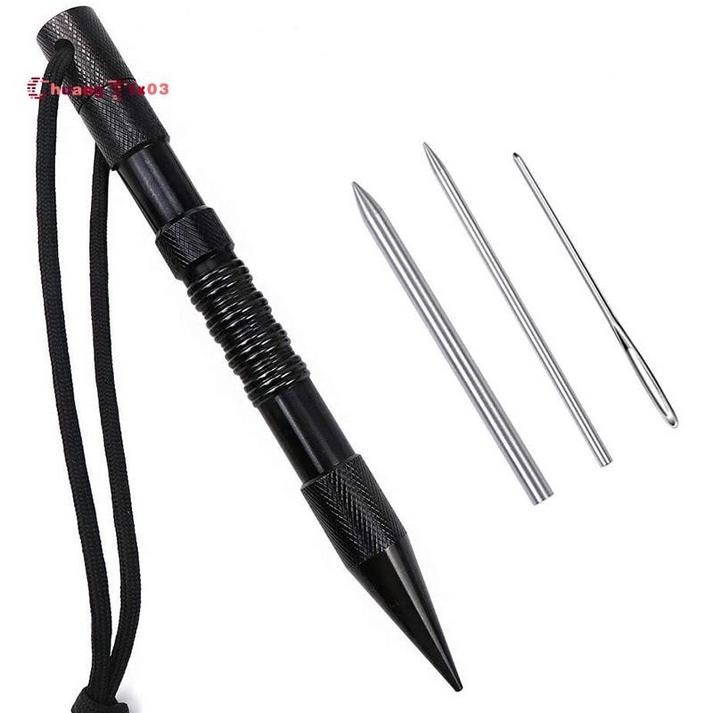 Chuangtfx034 ชิ้น Spike พร้อมเข็ม Lacing/Fids สําหรับ Paracord หรืองานหนัง Paracord ชุด Paracord Stitching เข็ม