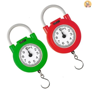 [CO] เครื่องชั่งกลแบบพกพา 10 กก. กระเป๋าเดินทางปลา เครื่องชั่งในครัว เครื่องชั่งสปริงมือถือดิจิตอลความแม่นยําสูง [TH]