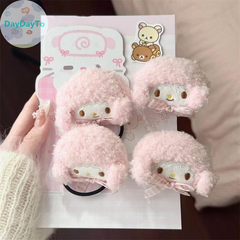 Daydayto การ์ตูนน่ารัก Sanrio Lamb เปียโน Plush Hairpin แหวนผม Girly หัวใจเชือกผมกิ๊บแฟชั่น All-match อุปกรณ์เสริมผมของขวัญ TH