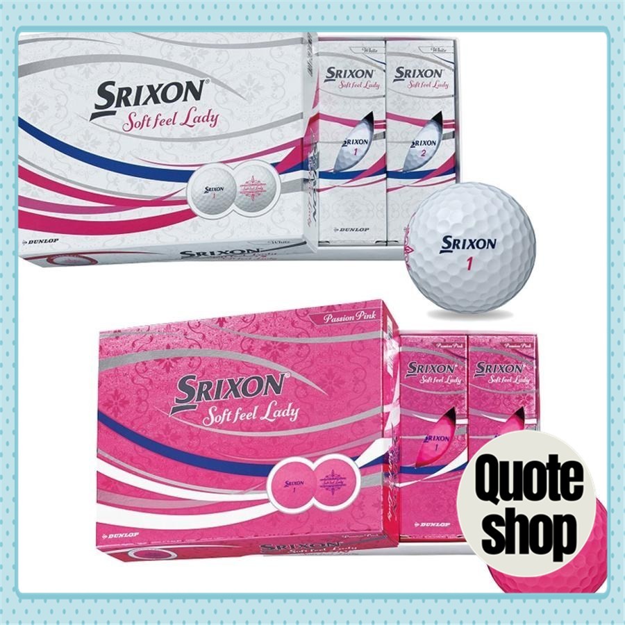 DUNLOP ของแท้จากญี่ปุ่น SRIXON SOFT FEEL LADY SRIXON SOFT FEEL LADY ลูกกอล์ฟ 1 โหล (12 ลูก) "SNSFL5"