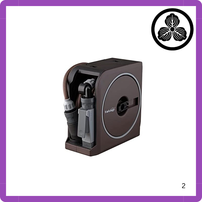 Takagi Hose Hose Reel NANO NEXT 10m (BR) Brown Stylish RM1110BR