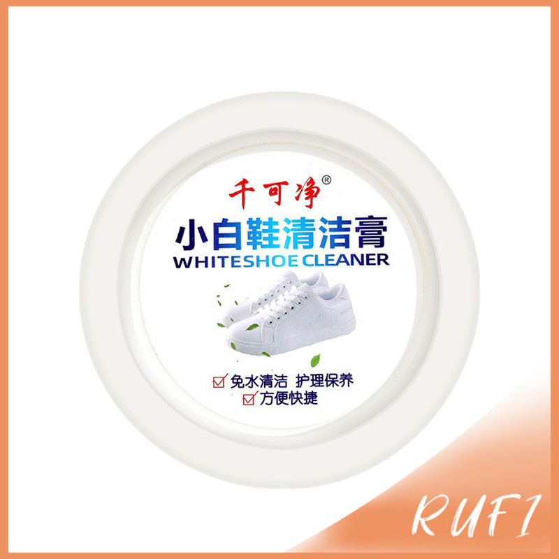 RUFI ครีมขัดรองเท้า 120g น้ำยาขัดรองเท้าขาว ไม่ต้องล้าง พร้อมฟองน้ำสำหรับขัด Shoe Cleaning Cream