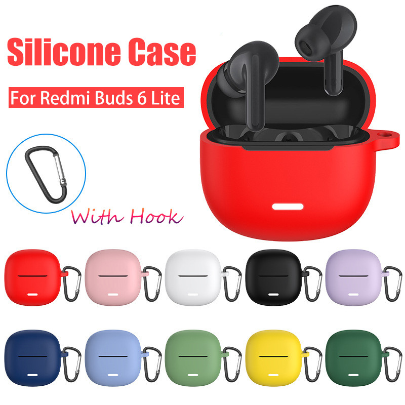 Xiaomi Redmi Buds 6 Lite ฝาครอบป้องกันแบบนุ่มล้างทําความสะอาดได้เคสซิลิโคนป้องกันการตกสําหรับ Redmi 