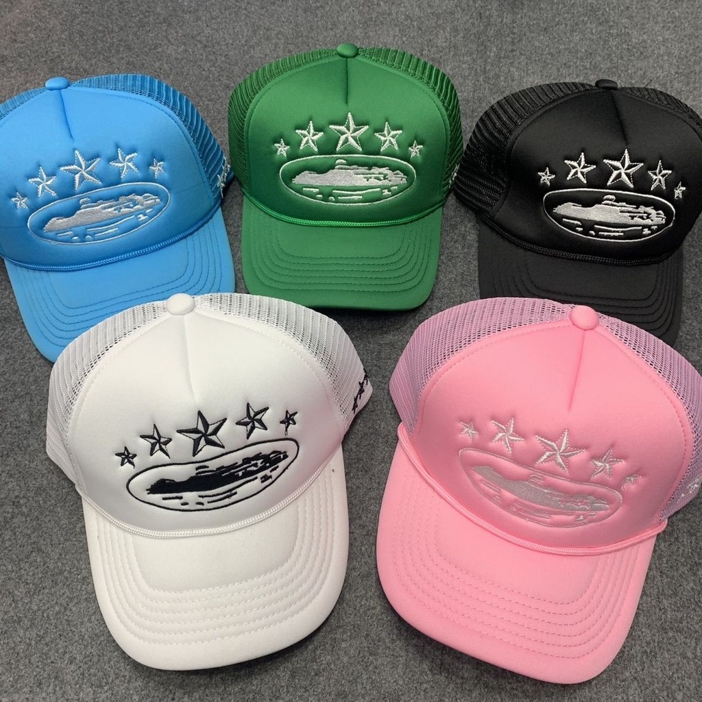 CORTEIZ CRTZ Embroidered Sunscreen Trucker Hat Men’s and Women’s Same Peaked Cap Breathable Baseball Cap