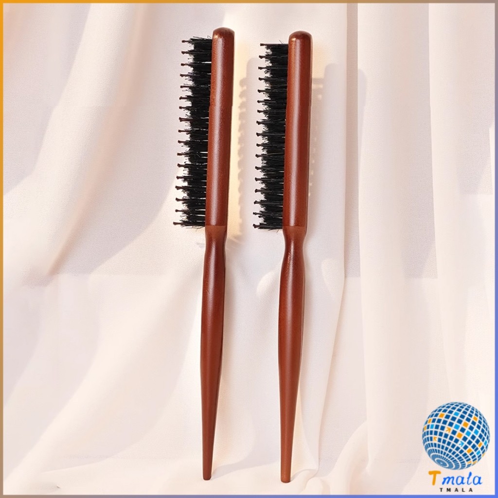 Tmala หวีจัดแต่งทรงผมมืออาชีพ ที่จับพลาสติกจับถนัดมือ หวีผมขนแปรงไนลอน  Styling comb - รูปที่ 6