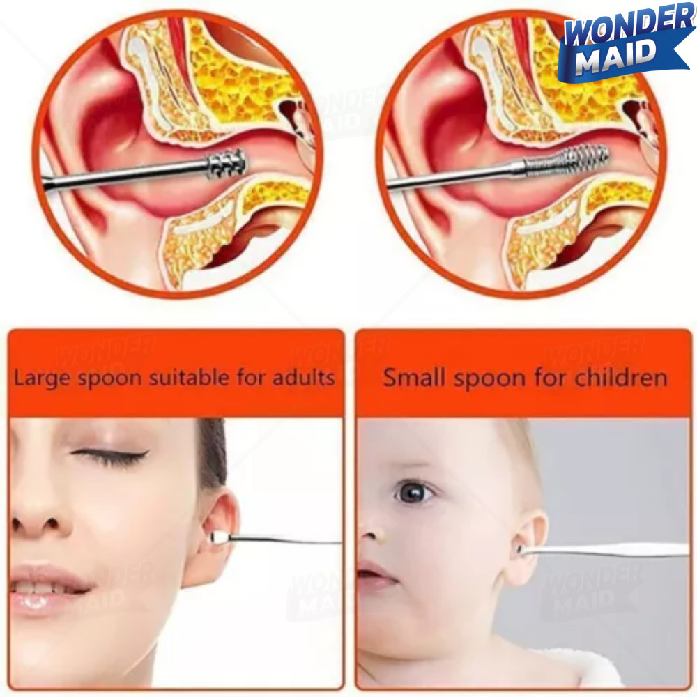 ✨ Wondermaid ✨ ไม้แคะหู ที่แคะหู พร้อมกล่องใส่ สแตนเลส สวยงาม ขนาดจิ๋ว สำหรับพกพา - รูปที่ 3