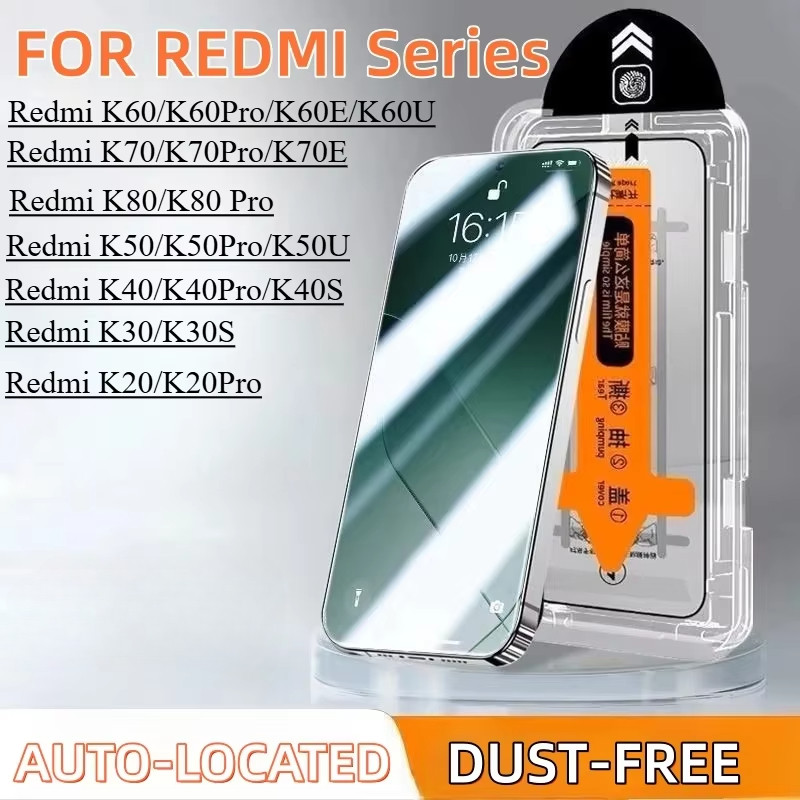 สําหรับ Redmi K80 Pro K70 K60 K50 Ultra K40 K30 K20 Pro K30S K70E K60E K40S กระจกนิรภัยป้องกันหน้าจอชุดง่าย