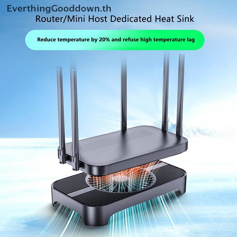 EVER USB Router Cooler Bracket สําหรับ Mini PC Wifi Router โมเด็มทีวีกล่อง STB แบบพกพา Hard Disk แล็ปท็อปพัดลมระบายความร้อน Stand Holder TH
