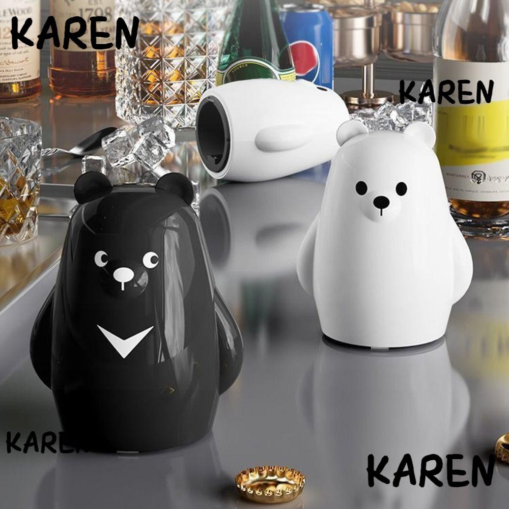 ที่เปิดขวดแม่เหล็ก KAREN, อุปกรณ์บาร์หมีขั้วโลก เครื่องมือเกลียวแบบกดในครัว, ที่เปิดขวดอัตโนมัติมัลติฟังก์ชั่นแบบพกพา