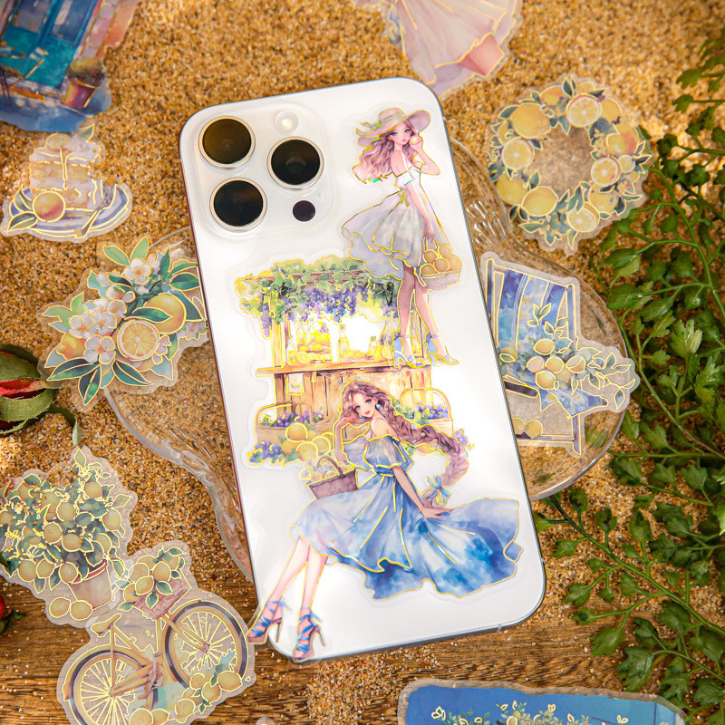 กระดาษ Mr. Paper 30 ชิ้น/ถุง สติ๊กเกอร์กันน้ำ PET ขนาดใหญ่ แพ็คสติ๊กเกอร์ฤดูร้อน ชายหาด ธีมวันหยุดริมทะเล รูปแบบตัวละครสาว สติ๊กเกอร์ไดอารี่ การ์ดอวยพรสร้างสรรค์ ถ้วยไดอารี่ตกแต่ง