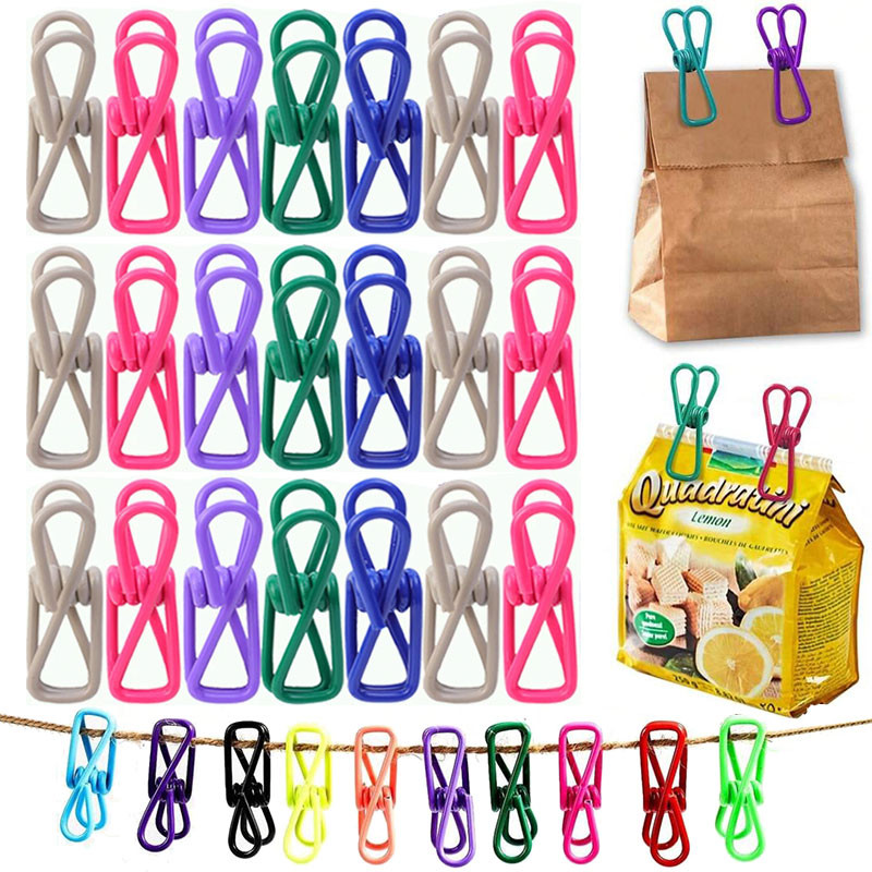 คลิปปิดผนึกถุงมัลติฟังก์ชั่ / สปริงที่แข็งแกร่งอบแห้ง ไม้หนีบผ้า / ที่เก็บเสื้อผ้า ที่หนีบ