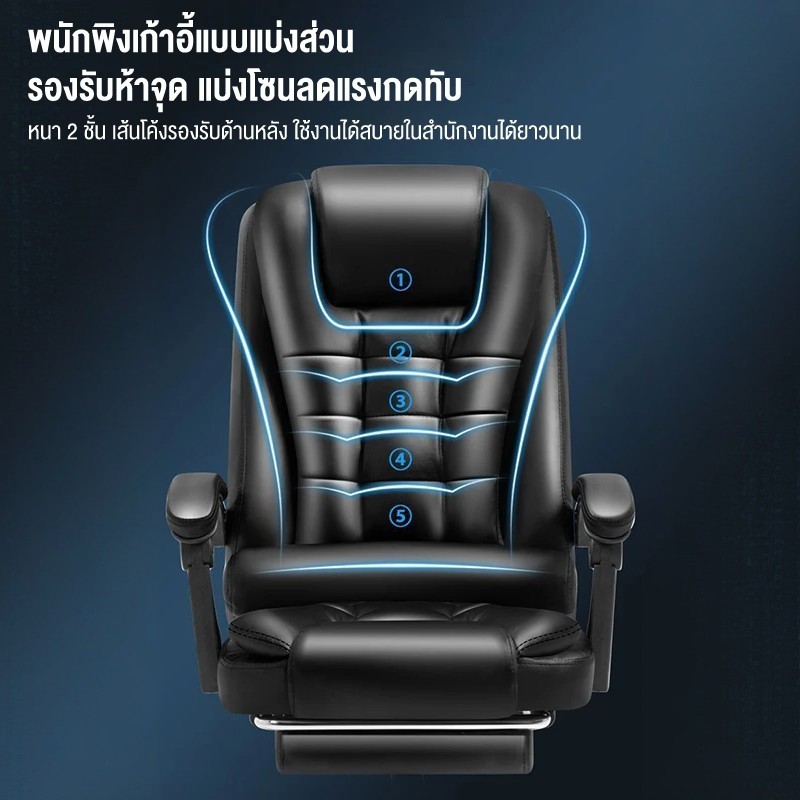 เก้าอี้บิ๊กบอส LVNI เก้าอี้ทำงาน ใช้กับสำนักงาน ผู้บริหาร นั่งเล่นคอมพิวเตอร์หรือนั่งพักผ่อนได้ Offi