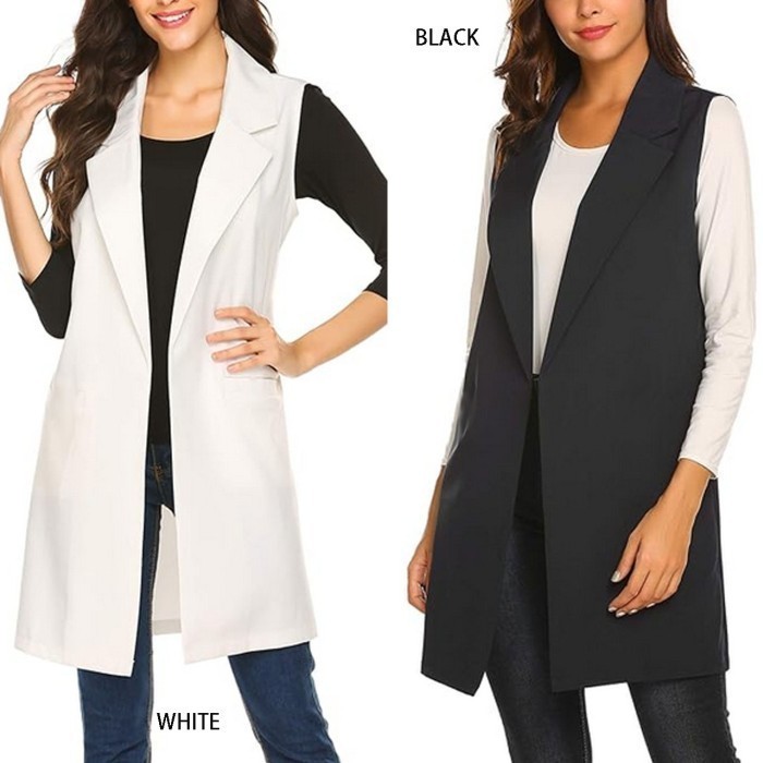 Long Vest Blazer - SHOCK PINK