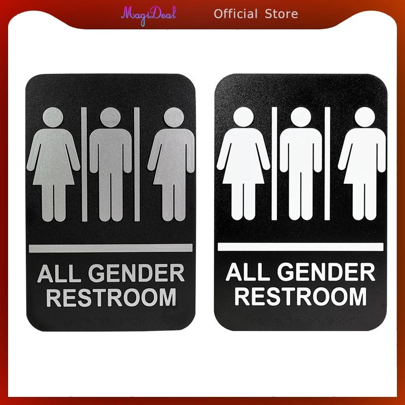 MagiDeal All Gender ป้ายห้องน้ําเพศ Neutral สําหรับ Home Bar Parks