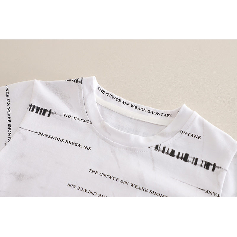 เด็กใหม่ฤดูร้อนผ้าฝ้ายเด็กทารกเสื้อผ้าพิมพ์ T เสื้อกางเกงขาสั้น 2 ชิ้น/เซ็ตเด็กทารกแฟชั่นเด็กวัยหัดเดิน Tracksuits - รูปที่ 5