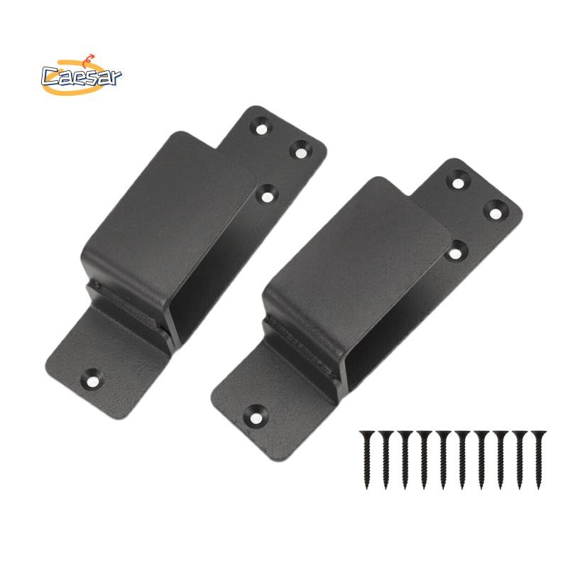 caesarA8 Door Brackets,2 Pack Drop Open Bar Holder for Home Security, 2X4 Bar Brackets ป้องกันการไม่