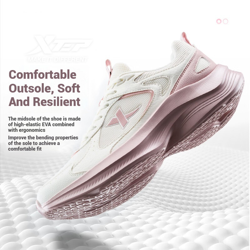 XTEP Running รองเท้าผู้หญิง 2025 ฤดูร้อนใหม่ ตาข่ายระบายอากาศ น้ำหนักเบาทามความต้องการ