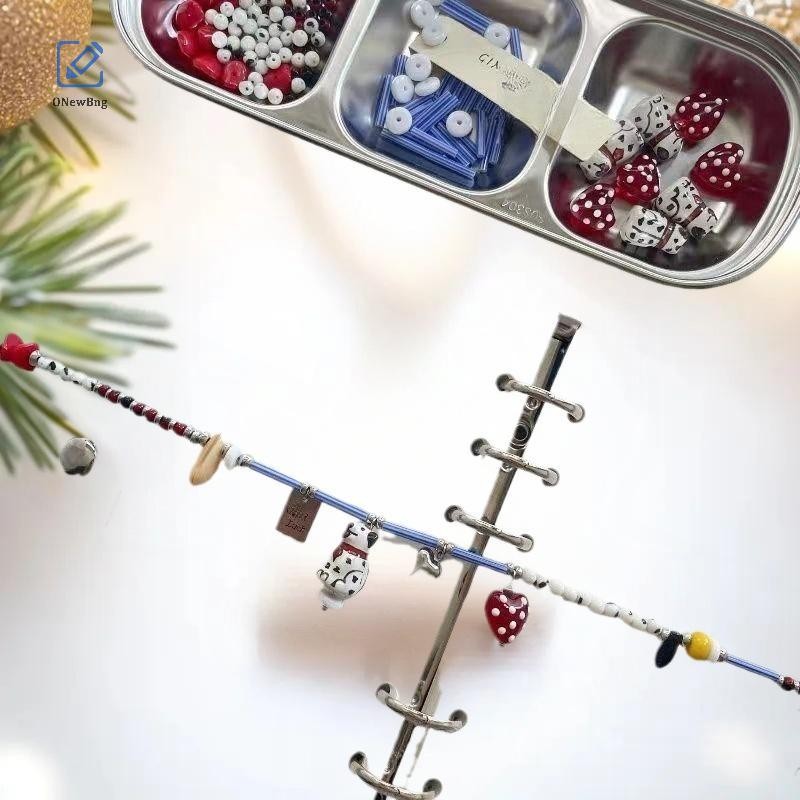 ONew ส่วนบุคคลลูกปัด ck และลูกปัดสีขาว Dalmatian Puppy จี้สร้อยคอผู้หญิงของขวัญเครื่องประดับ Bng