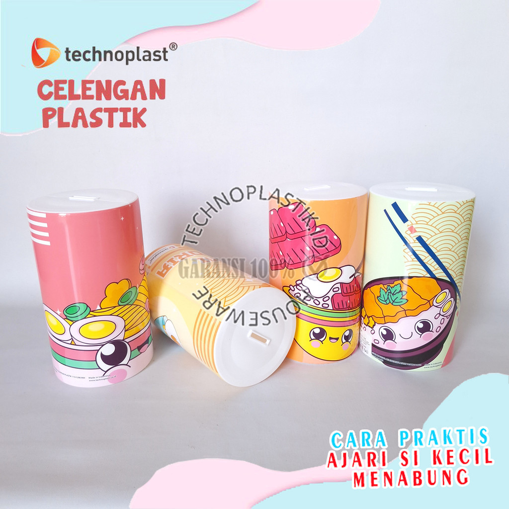 กระเป๋าใส่เหรียญ TECHNOPLAST | กระปุกออมสินพลาสติก 115 X 200 มม. GYUDON FIESTA