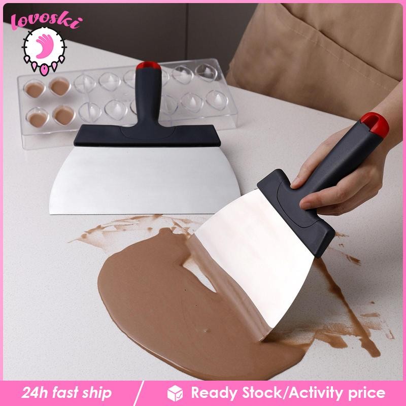 [Lovoski] ไม้พายช็อคโกแลตเค้ก Server Mover Scraper Baking Spatula เครื่องมือสําหรับ Pastry
