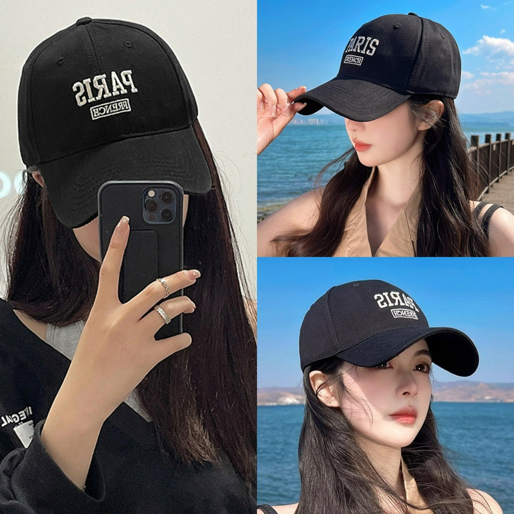 🍎Evelyn🍎หมวกแก๊ปเบสบอล กันแดด ปักลายตัวอักษร  หมวกแก๊ป มี 5 สี เรียบง่าย สร้างสรรค์ ของขวัญ แฟชั่นสําหรับผู้หญิง