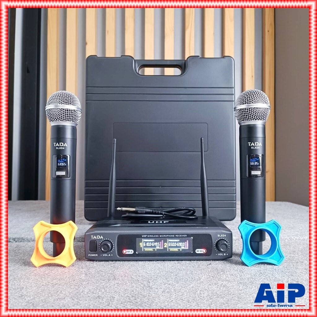 ไมค์ลอยคู่ TADA SLXD4 ไมค์ลอย ไมค์คาราโอเกะ WIRELESS MICROPHONE ta da SLXD-4 ธาดา SLXD 4 เอไอ-ไพศาล