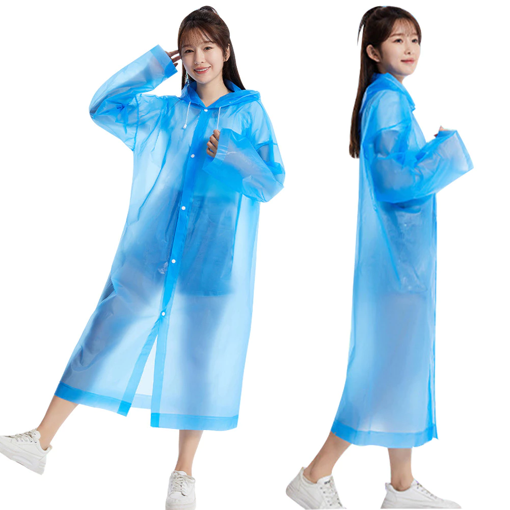 เสื้อกันฝนฉุกเฉินแบบพกพา มีฮู้ด สำหรับตั้งแคมป์เดินป่า 10 ชิ้น thumbnail 7