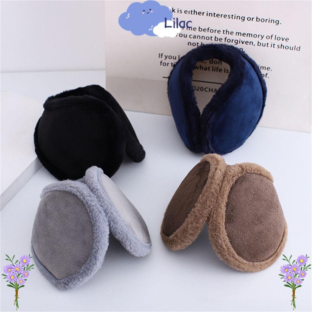 LILACS ที่ปิดหูกันหนาวเบื้องหลังหัวฤดูหนาว Mens Thicken Plush