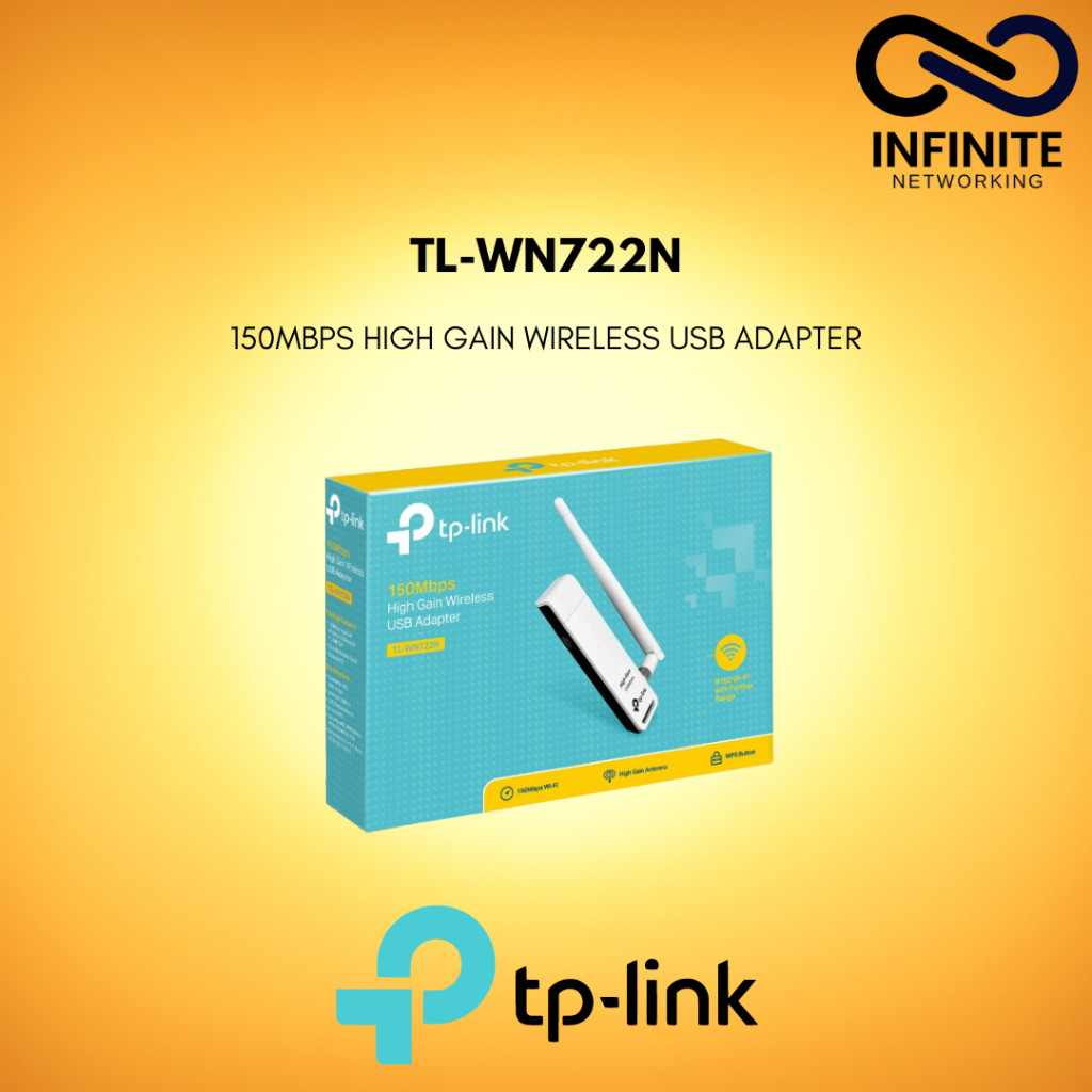 TP-LINK TL-WN722N 150Mbps อะแดปเตอร์ USB ไร้สายกําลังสูง TL WN722N TPLINK